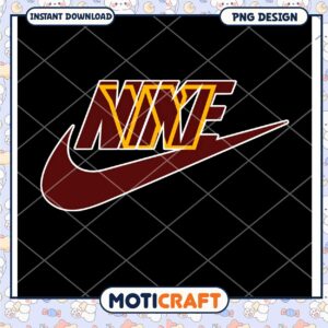 Nike PNG Design Maroon Gold Instant Download