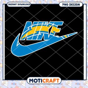 Nike PNG Design Blue & Yellow Logo