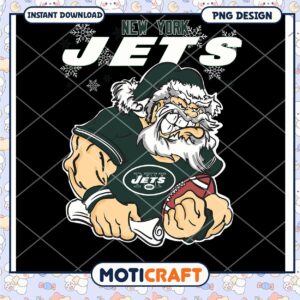New York Jets Santa PNG Design