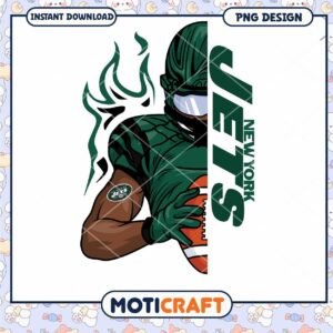 New York Jets PNG Football Player Design