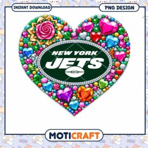 New York Jets Heart PNG Sublimation