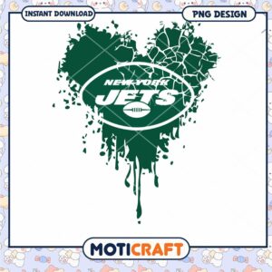 New York Jets Heart PNG Design