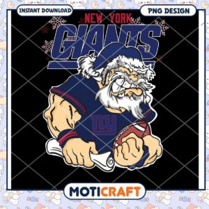 New York Giants Santa PNG Design