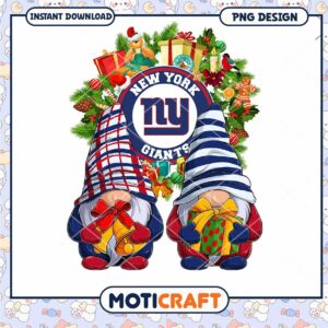 New York Giants Christmas Gnomes PNG