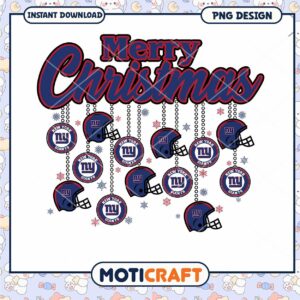 New York Giants Christmas PNG Ornaments
