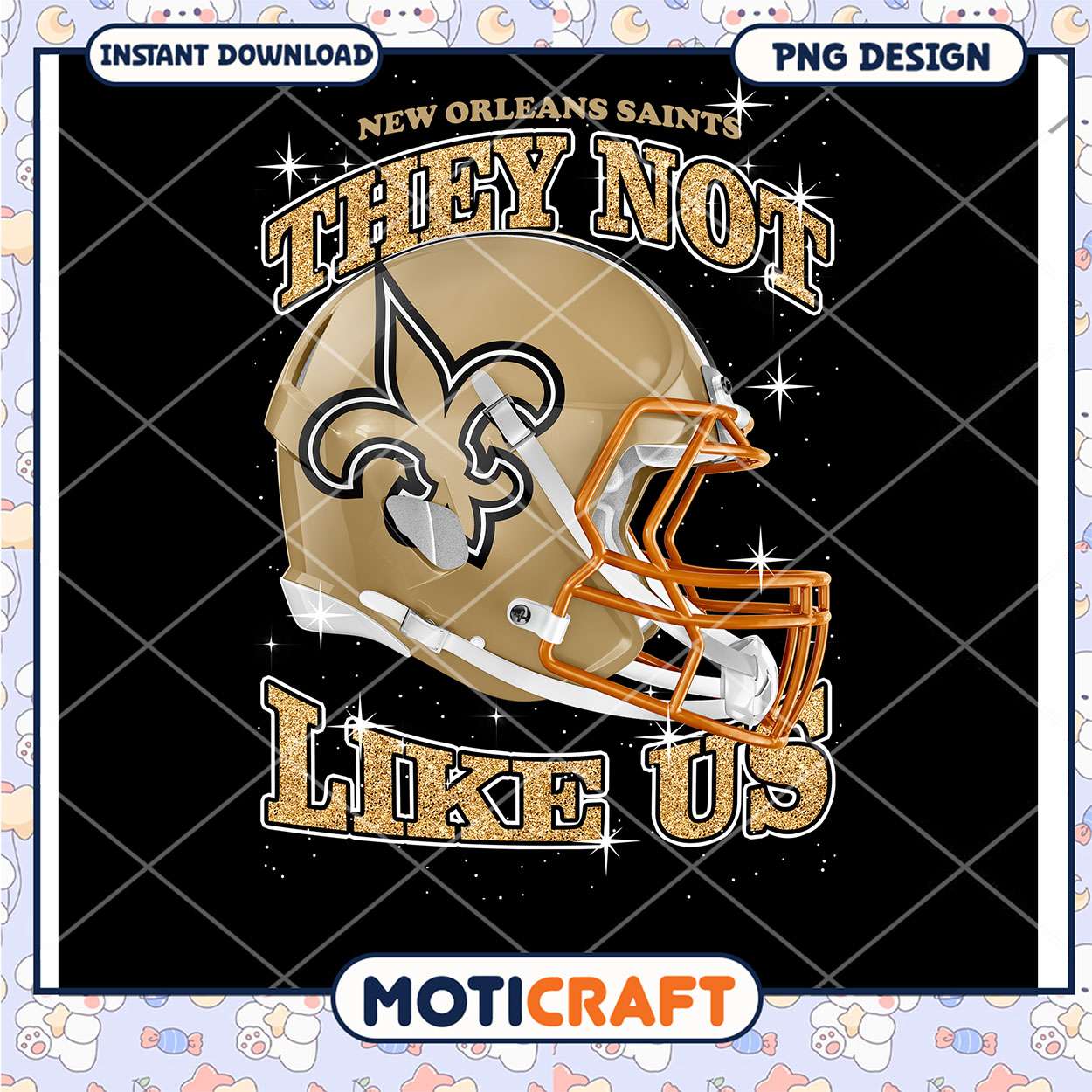 New Orleans Saints They Not Like Us PNG Design Instant Download New Orleans Saints They Not Like Us PNG Design Instant Download