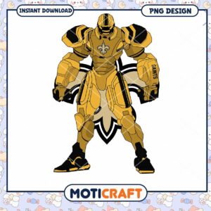 New Orleans Saints Robot PNG Design