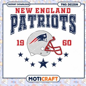 New England Patriots Vintage Helmet PNG Design for Instant Download