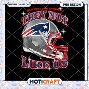 New England Patriots They Not Like Us PNG Helmet Design Download