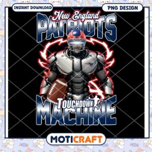 New England Patriots Robot PNG Design