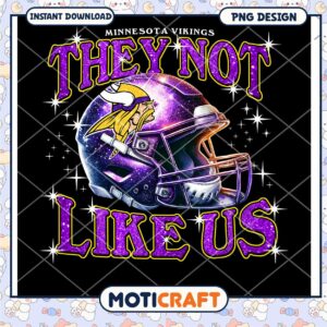 Minnesota Vikings They Not Like Us PNG Design Instant Download