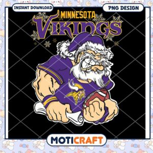 Minnesota Vikings Santa PNG Design