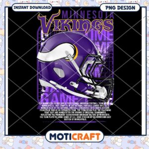 Minnesota Vikings PNG Football Helmet Design