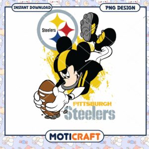 Mickey Steelers PNG Football Design