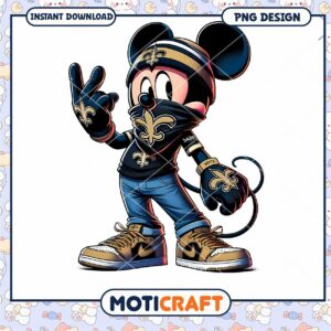 Mickey Mouse Saints PNG Design Instant Download