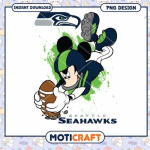 Mickey Mouse Seahawks PNG Design