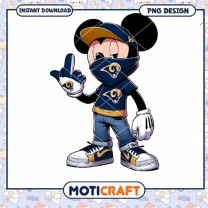Mickey Mouse Rams PNG Design for Instant Download Fun Apparel