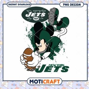Mickey Mouse NY Jets PNG Sublimation
