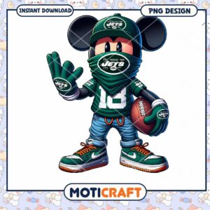 Mickey Mouse NY Jets PNG Design