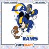 Mickey Mouse LA Rams PNG Football Design