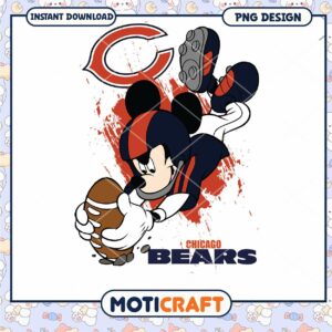 Mickey Mouse Chicago Bears PNG Sublimation