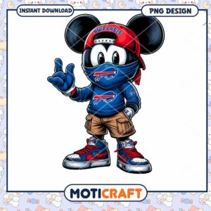 Mickey Mouse Buffalo Bills PNG Design