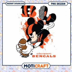 Mickey Mouse Bengals PNG Sublimation