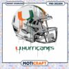Miami Hurricanes Helmet PNG Design