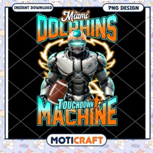 Miami Dolphins Robot PNG Sublimation