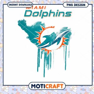 Miami Dolphins PNG Watercolor Design