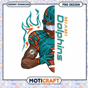 Miami Dolphins PNG Football Player Design