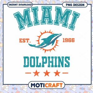 Miami Dolphins PNG Design 1966