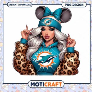 Miami Dolphins Girl PNG Sublimation