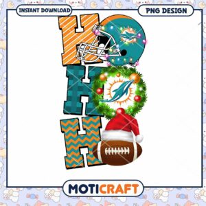 Miami Dolphins Christmas PNG Design