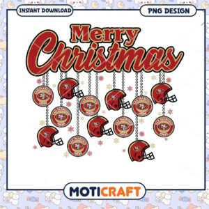 Merry Christmas 49ers PNG Design