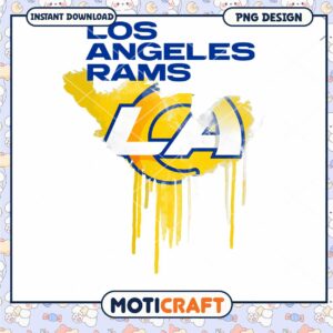Los Angeles Rams PNG Logo Drip Design