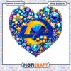 Los Angeles Rams Heart PNG Design