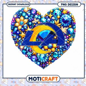 Los Angeles Rams Heart PNG Design