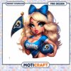 Los Angeles Rams Girl PNG Design