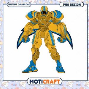 Los Angeles Chargers Robot PNG Design