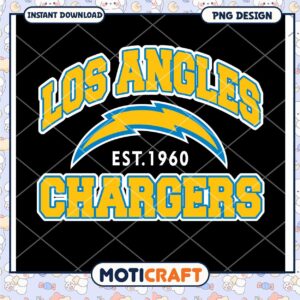 Los Angeles Chargers Instant Download PNG Design for Fans