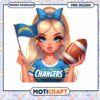 Los Angeles Chargers Girl PNG Design