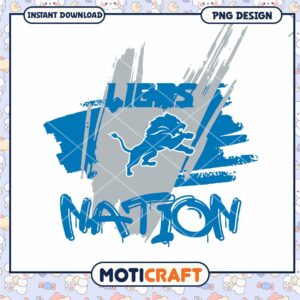 Lions Nation PNG Design Instant Download