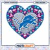 Lions Heart Rhinestone PNG Design