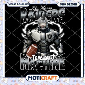 Las Vegas Raiders Touchdown Machine PNG Graphic Design Download