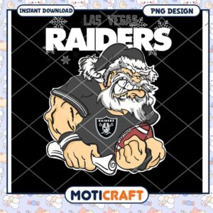 Las Vegas Raiders Santa PNG Design