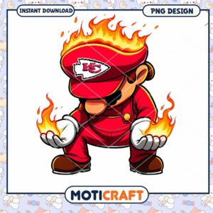 KC Chiefs Mario PNG Design Instant Download