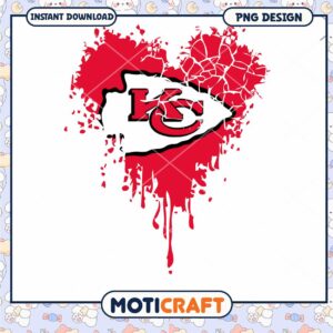 KC Chiefs Heart PNG Design