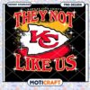 Kansas City Chiefs They Not Like Us PNG Instant Download Design