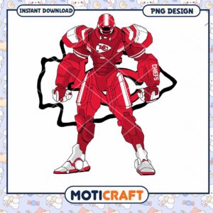 Kansas City Chiefs Superhero PNG Design Instant Download Art